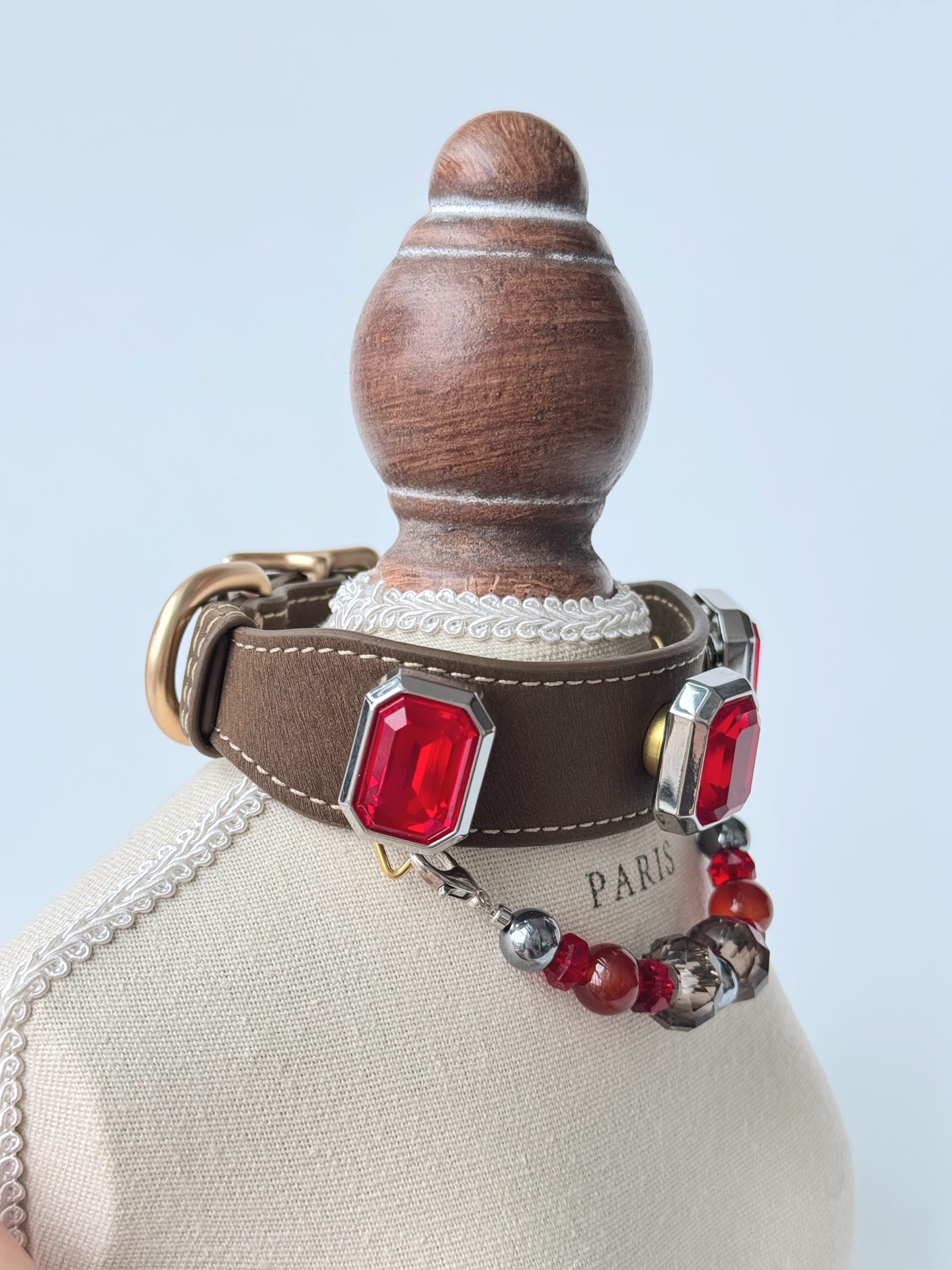Crimson Cocoa Jewel Pet Collar · view 100258-02