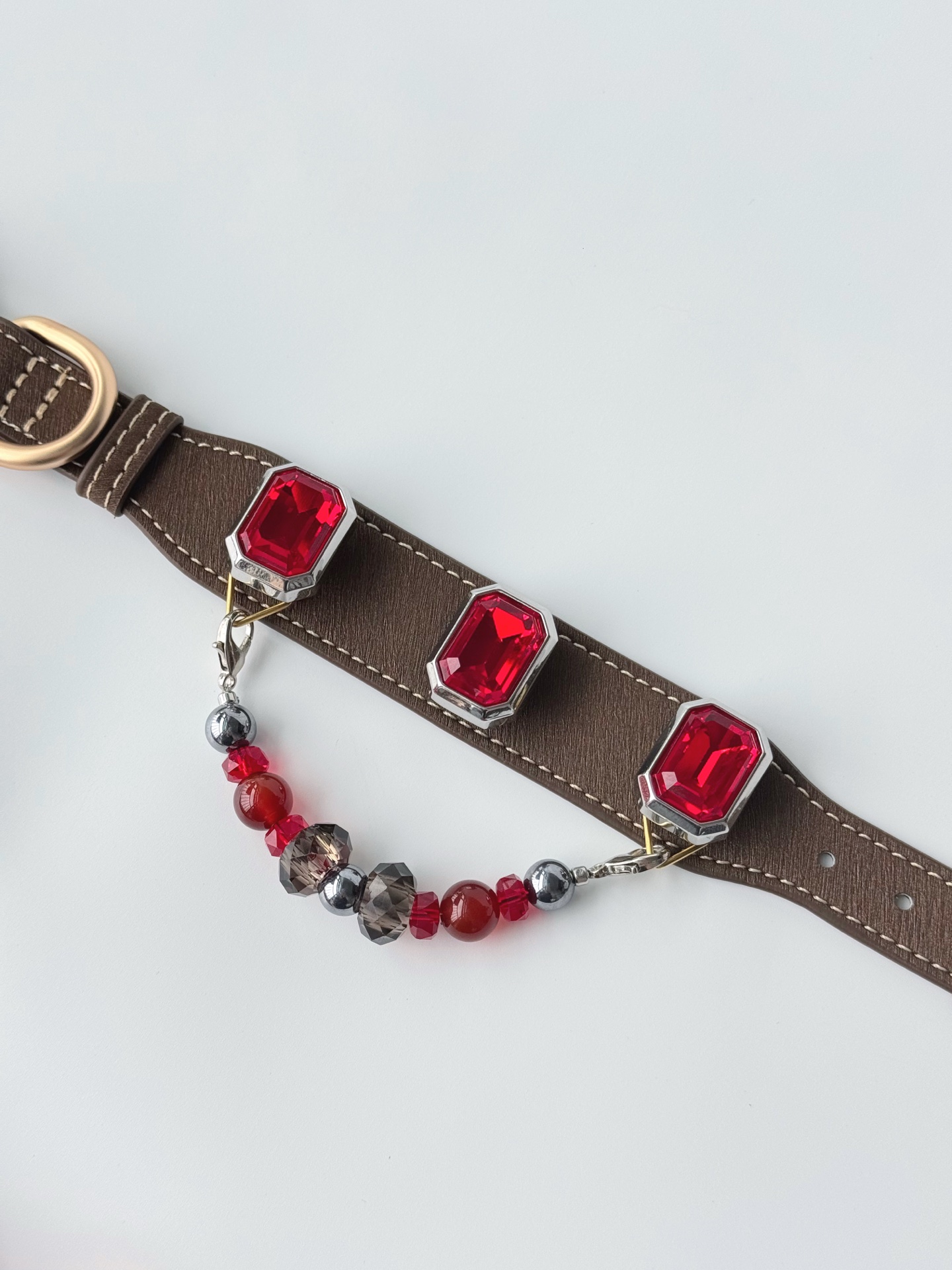 Crimson Cocoa Jewel Pet Collar · view 100258-04