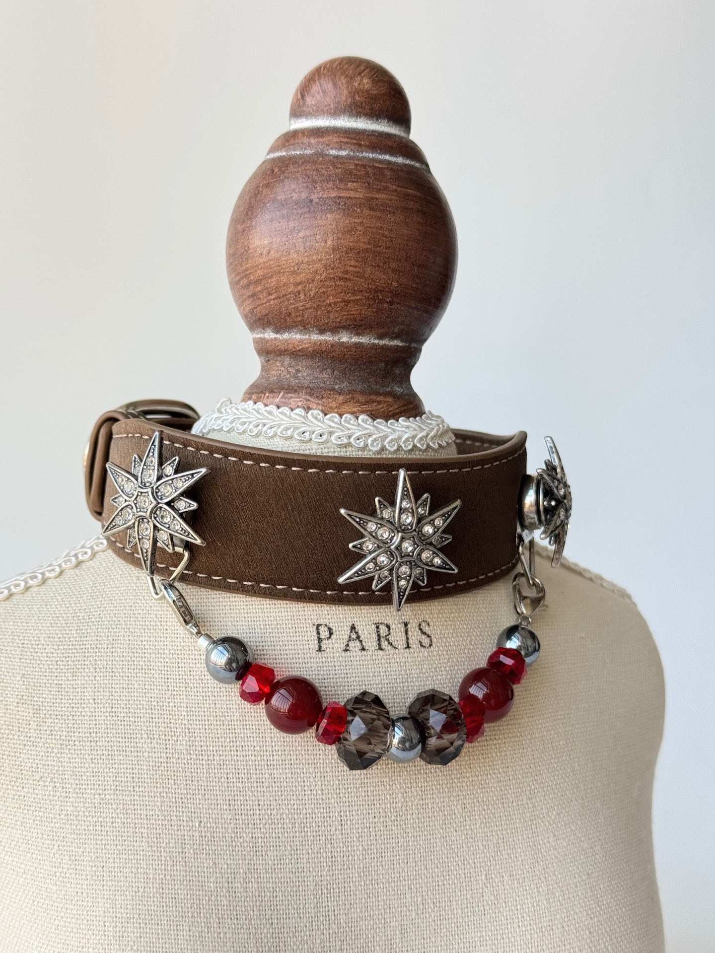 Crimson Cocoa Jewel Pet Collar · view 100258-06