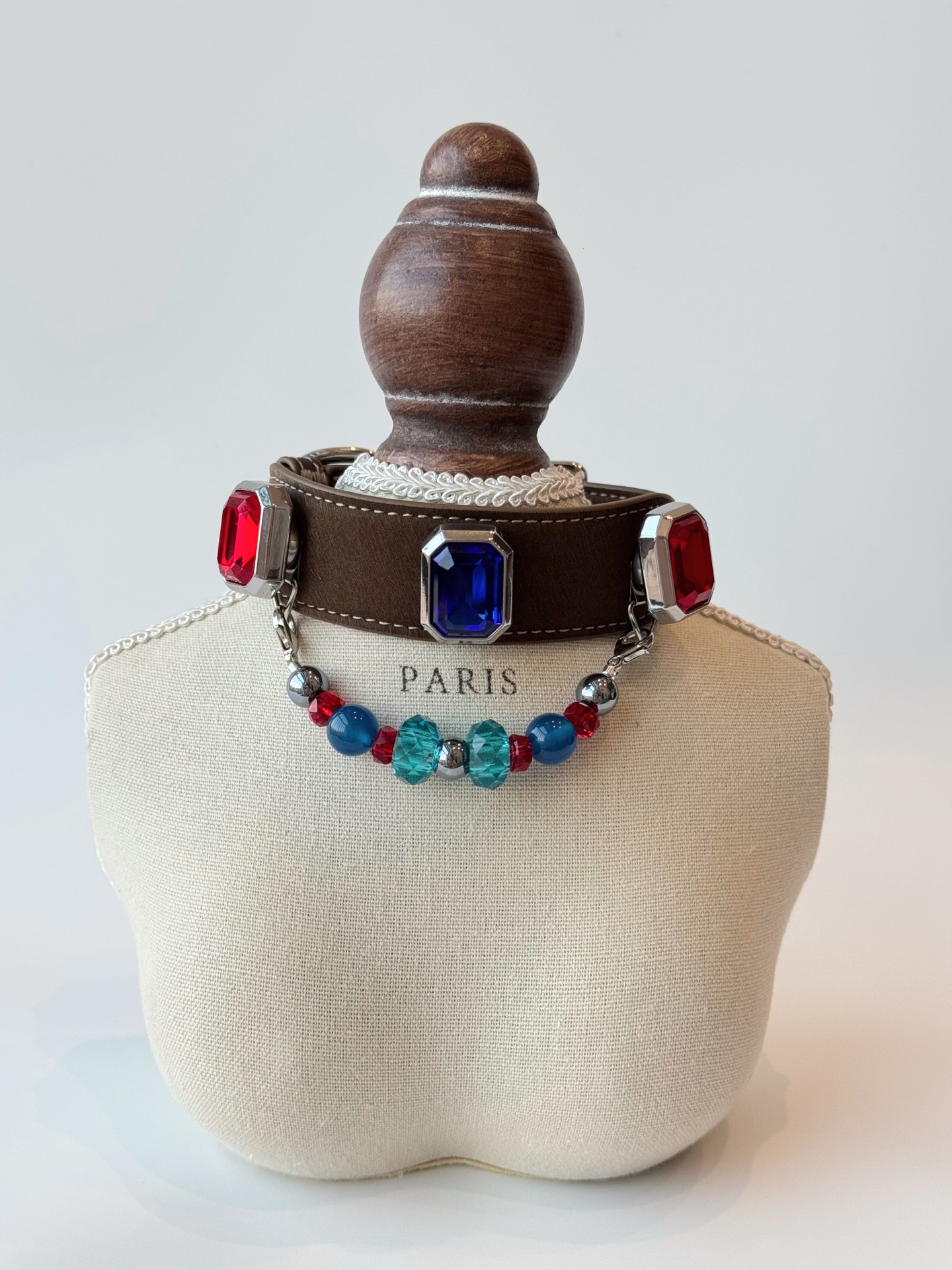 Blue Cherry Jewel Pet Collar · view 100274-03