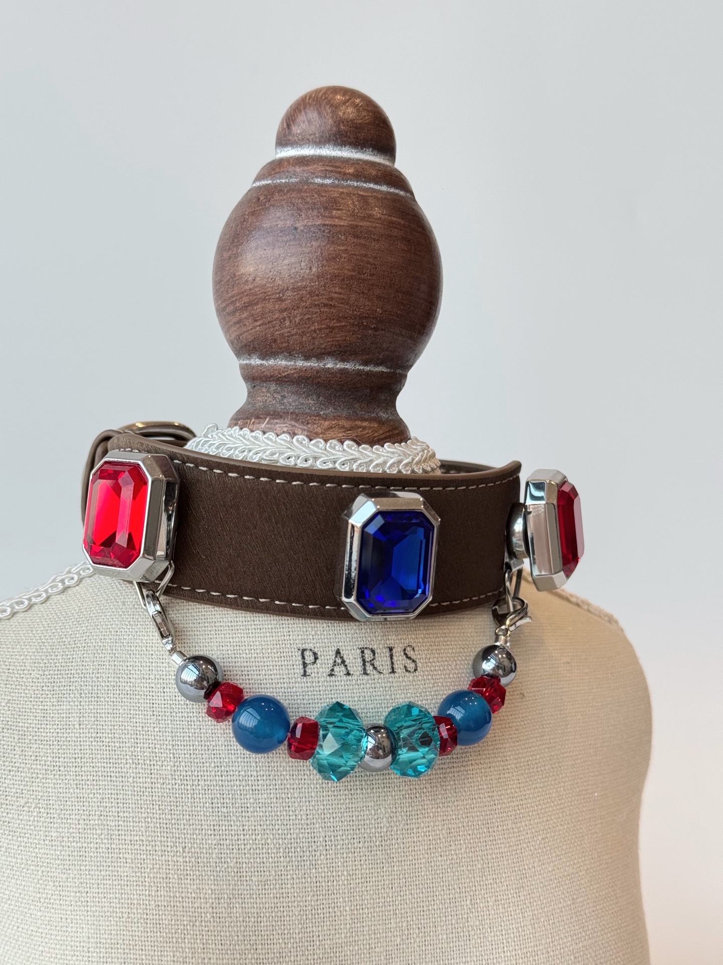 Blue Cherry Jewel Pet Collar · view 100274-04