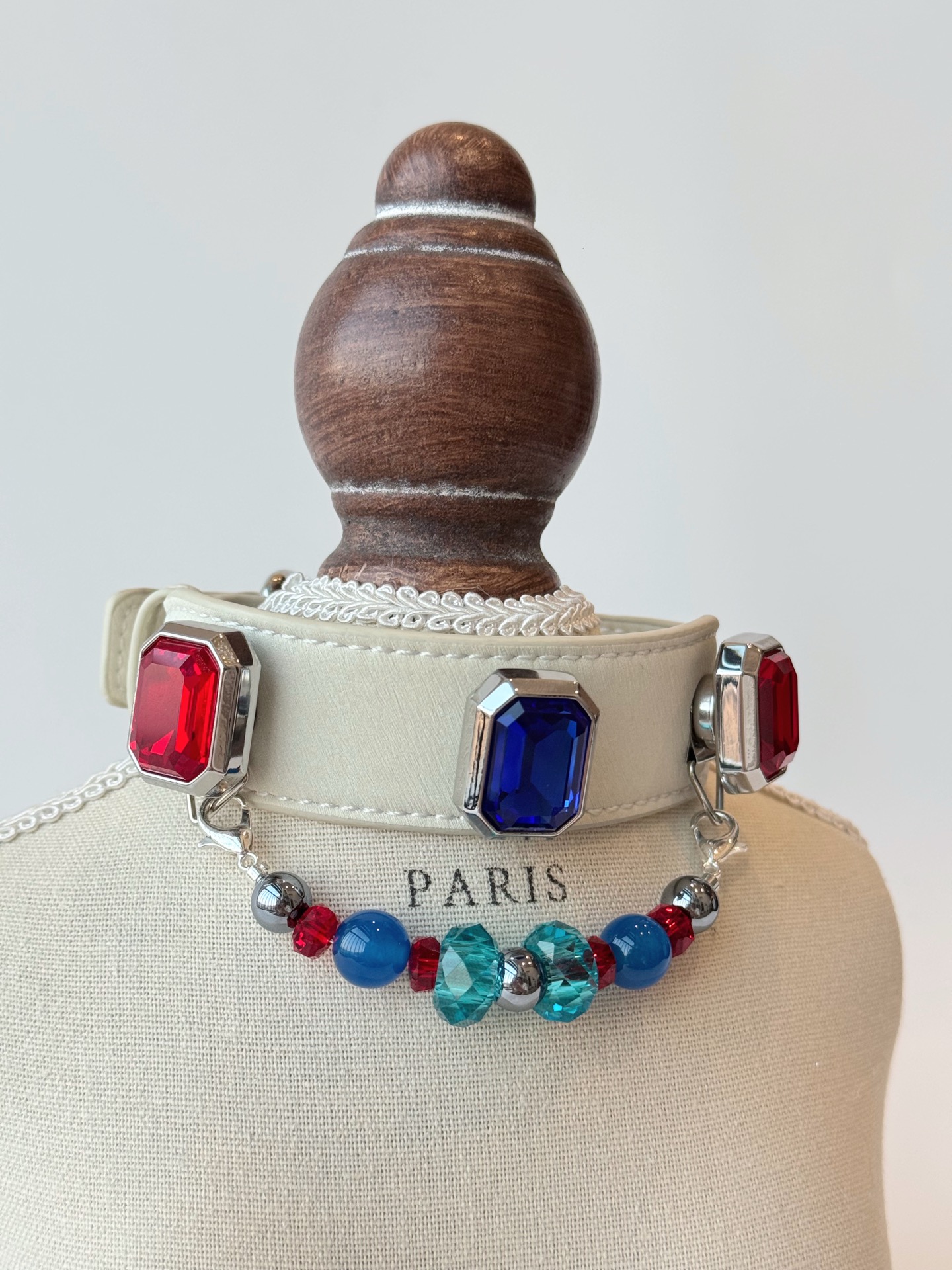 Blue Cherry Jewel Pet Collar · view 100274-05