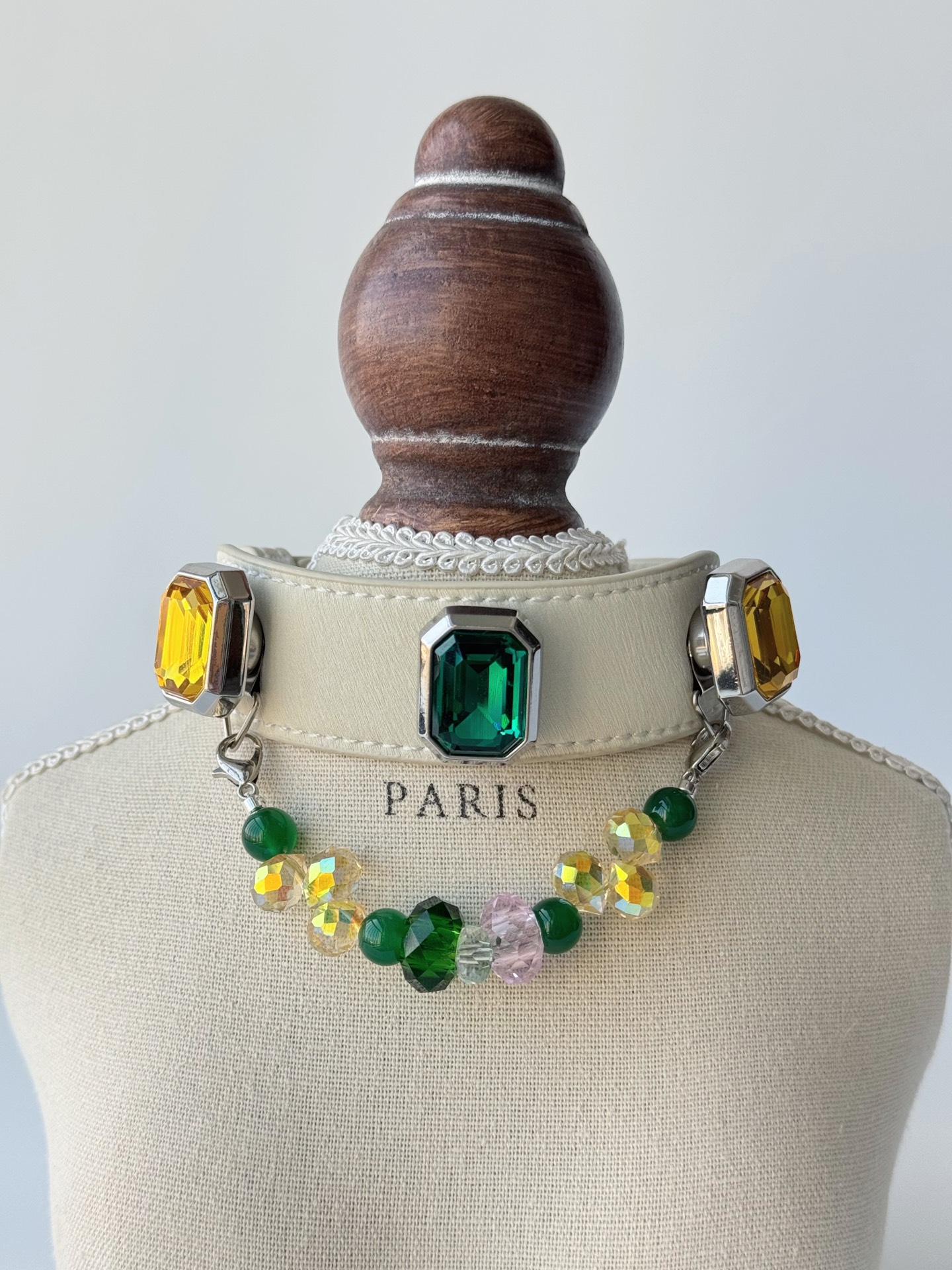 Green Blush Jewel Pet Collar