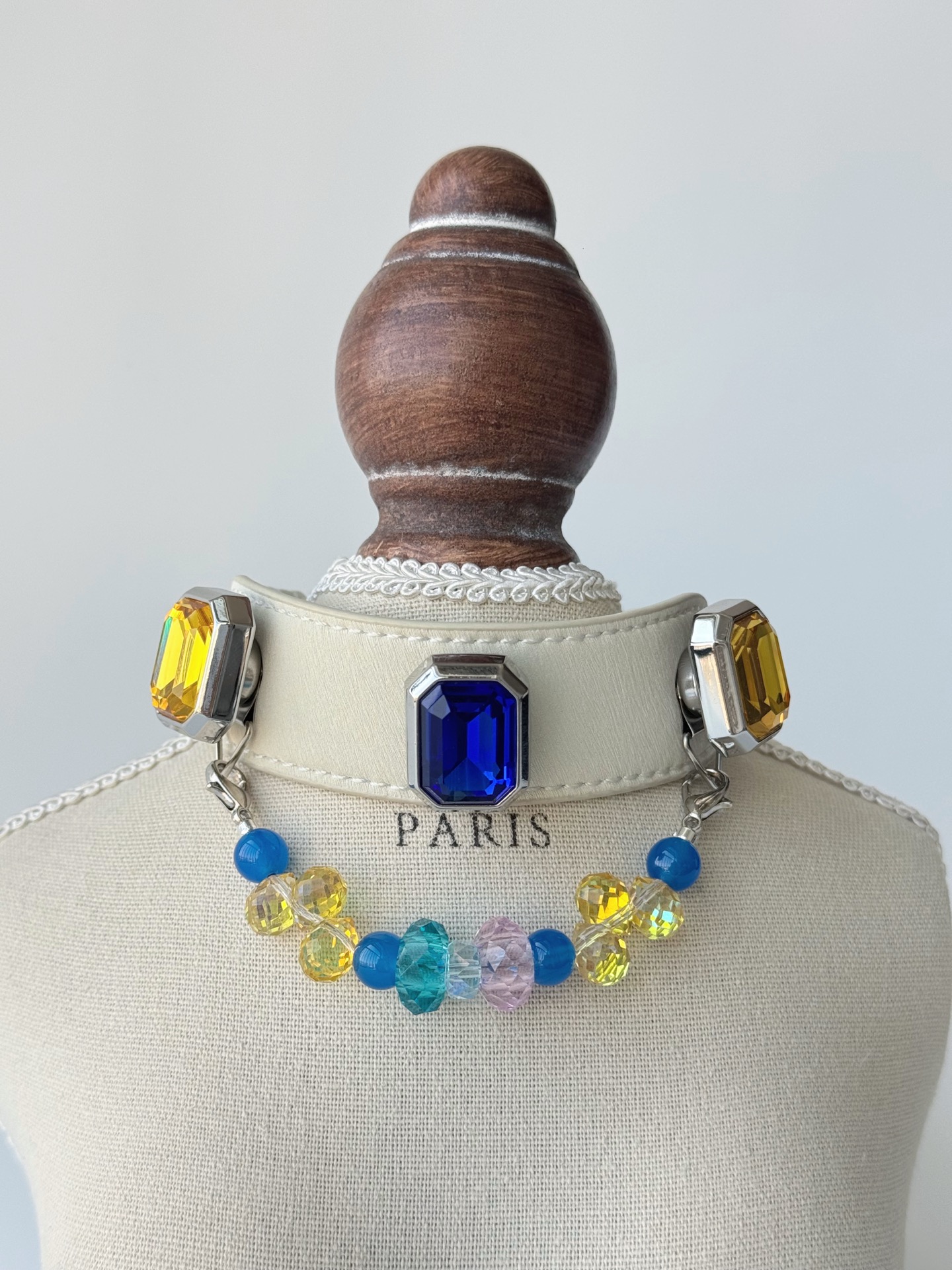 Blue Blush Jewel Pet Collar
