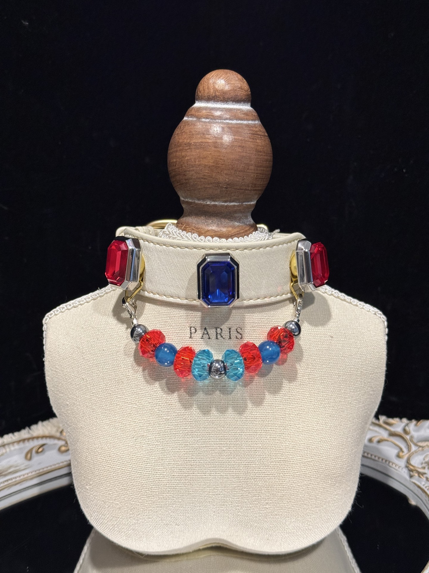 Royal Blue & Red Pet Collar · view 100315-01