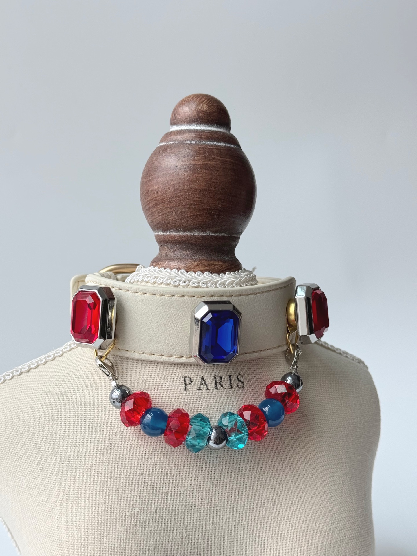 Royal Blue & Red Pet Collar · view 100318-02