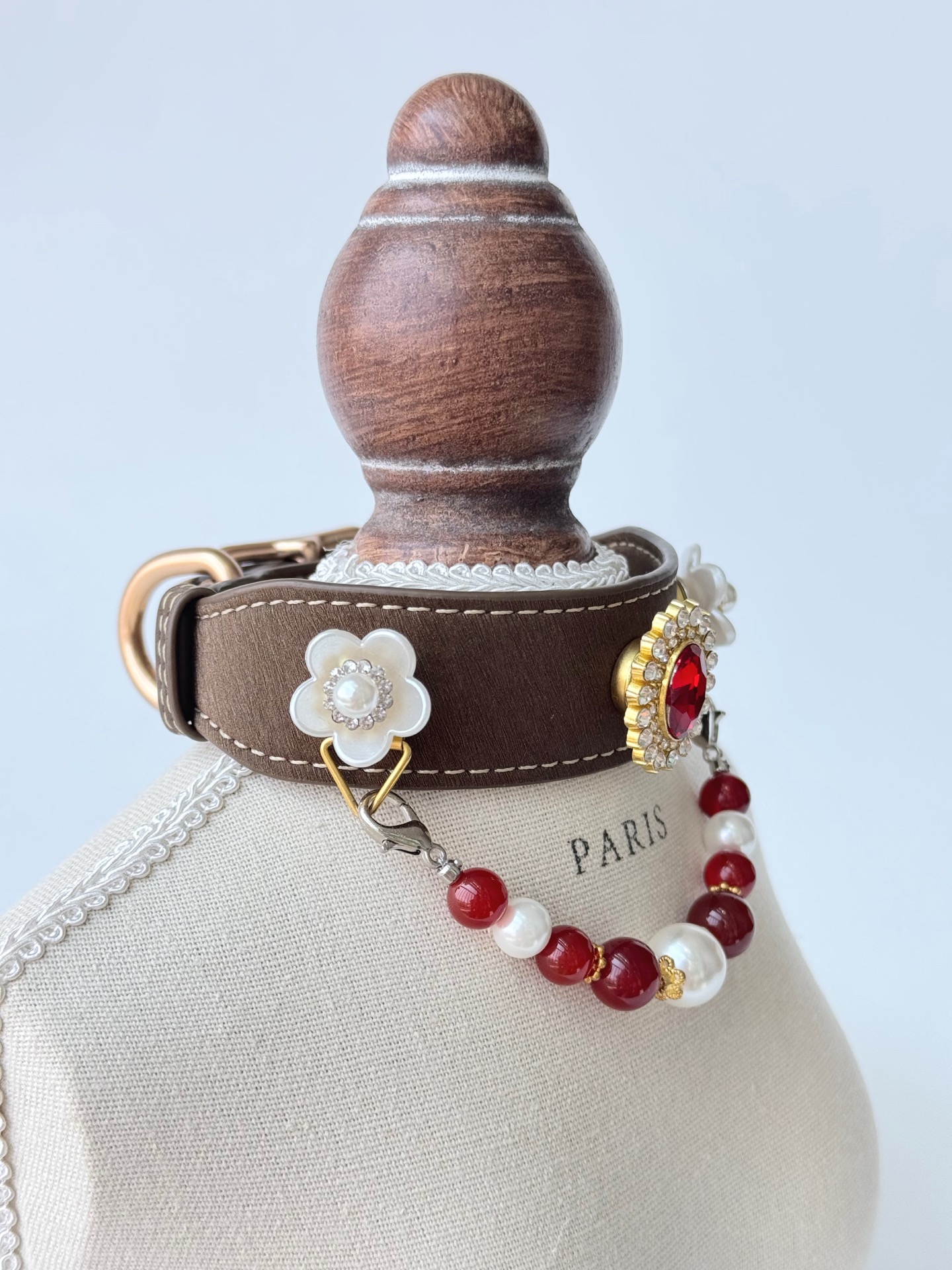 Crimson Pearl Pet Collar · view 100337-02