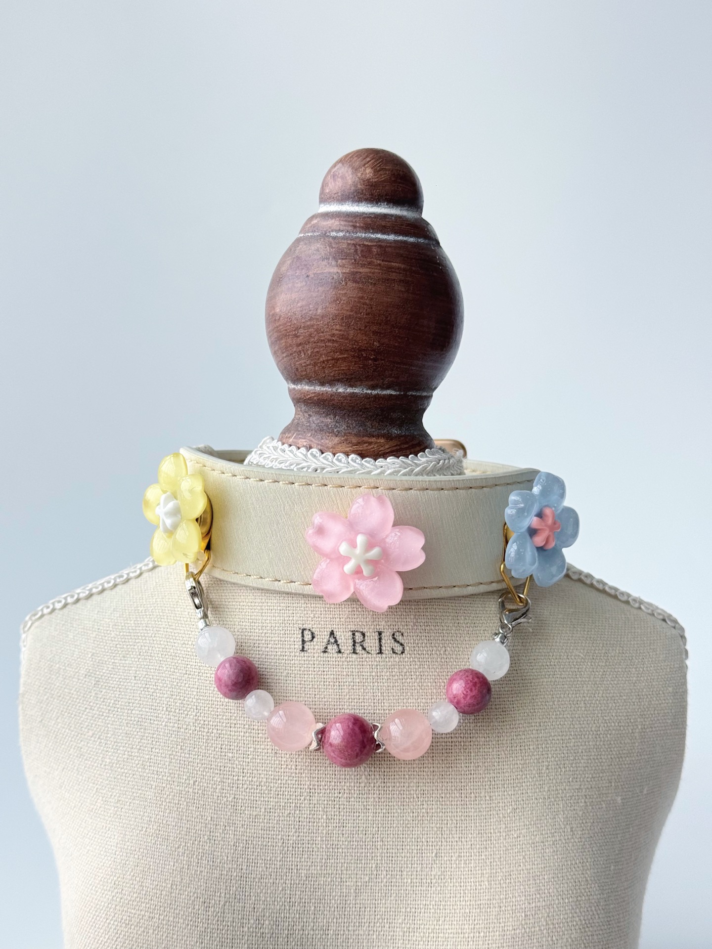 Rose Snow Pet Collar
