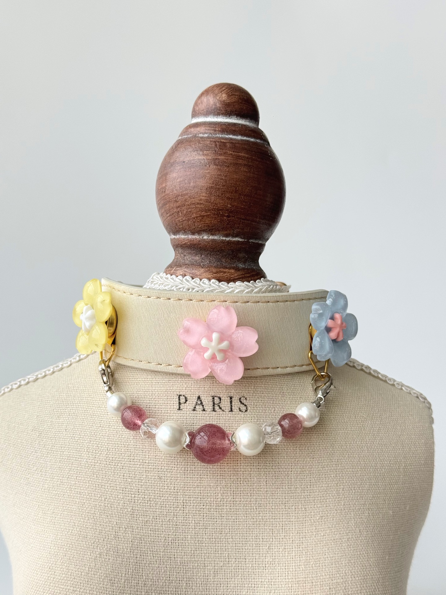 Strawberry Pearl Pet Collar