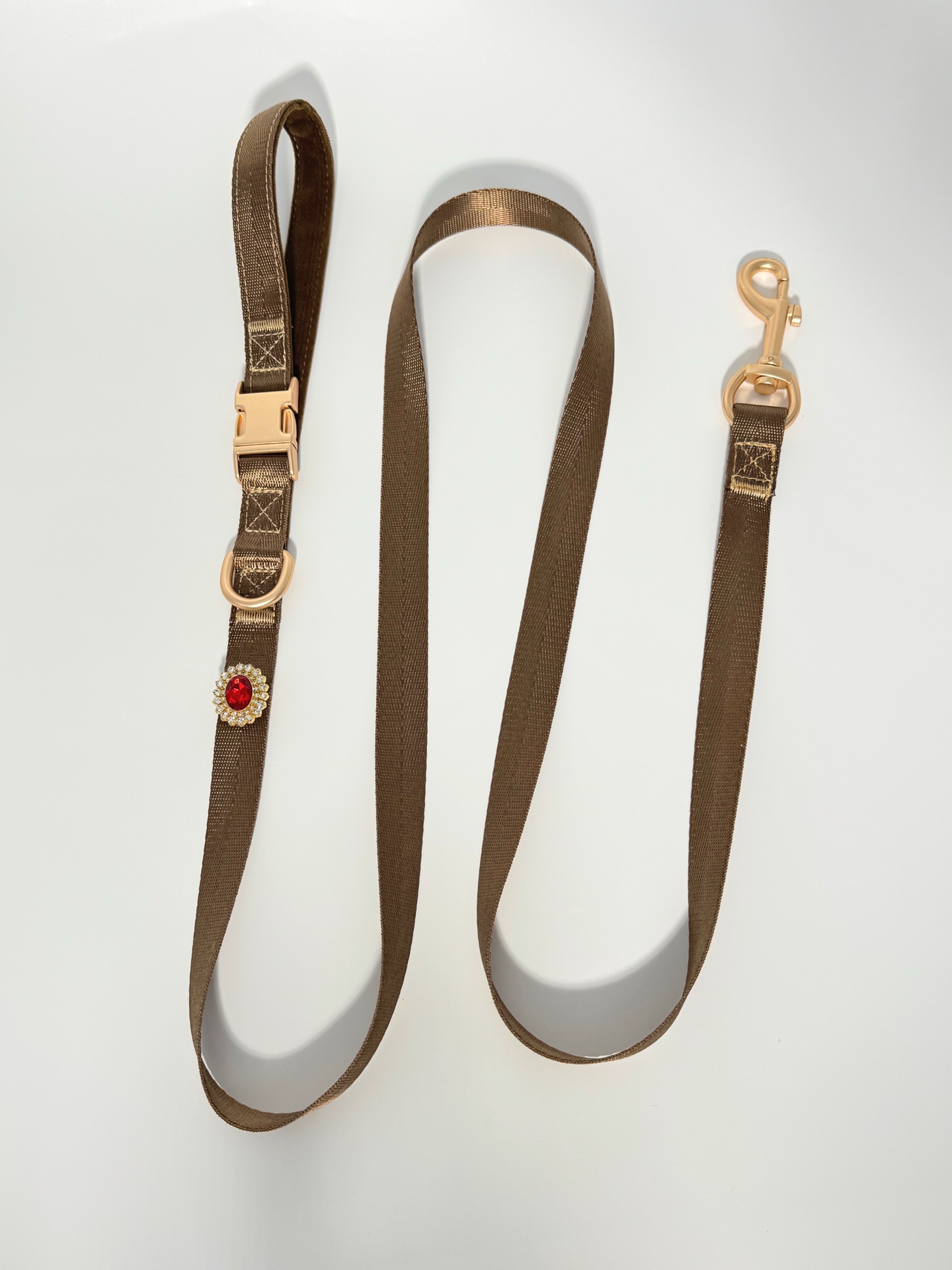 Cocoa Woven Leash · view 100354-02