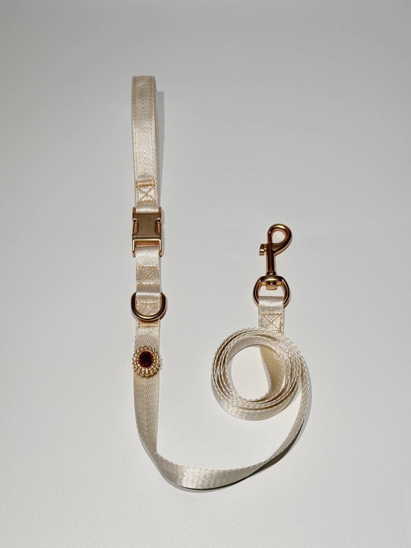 Ivory Woven Leash · view 100355-04