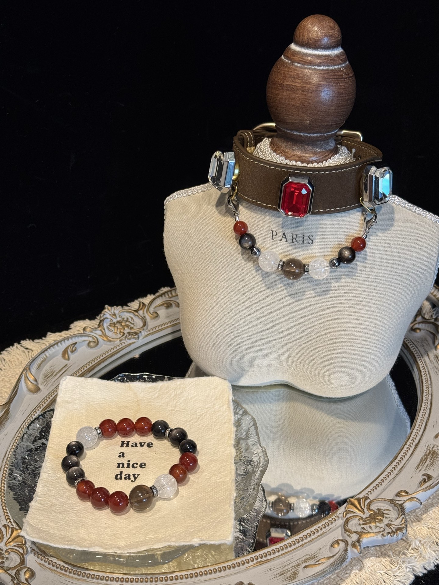 Ember & Snow Crystal Bracelet
