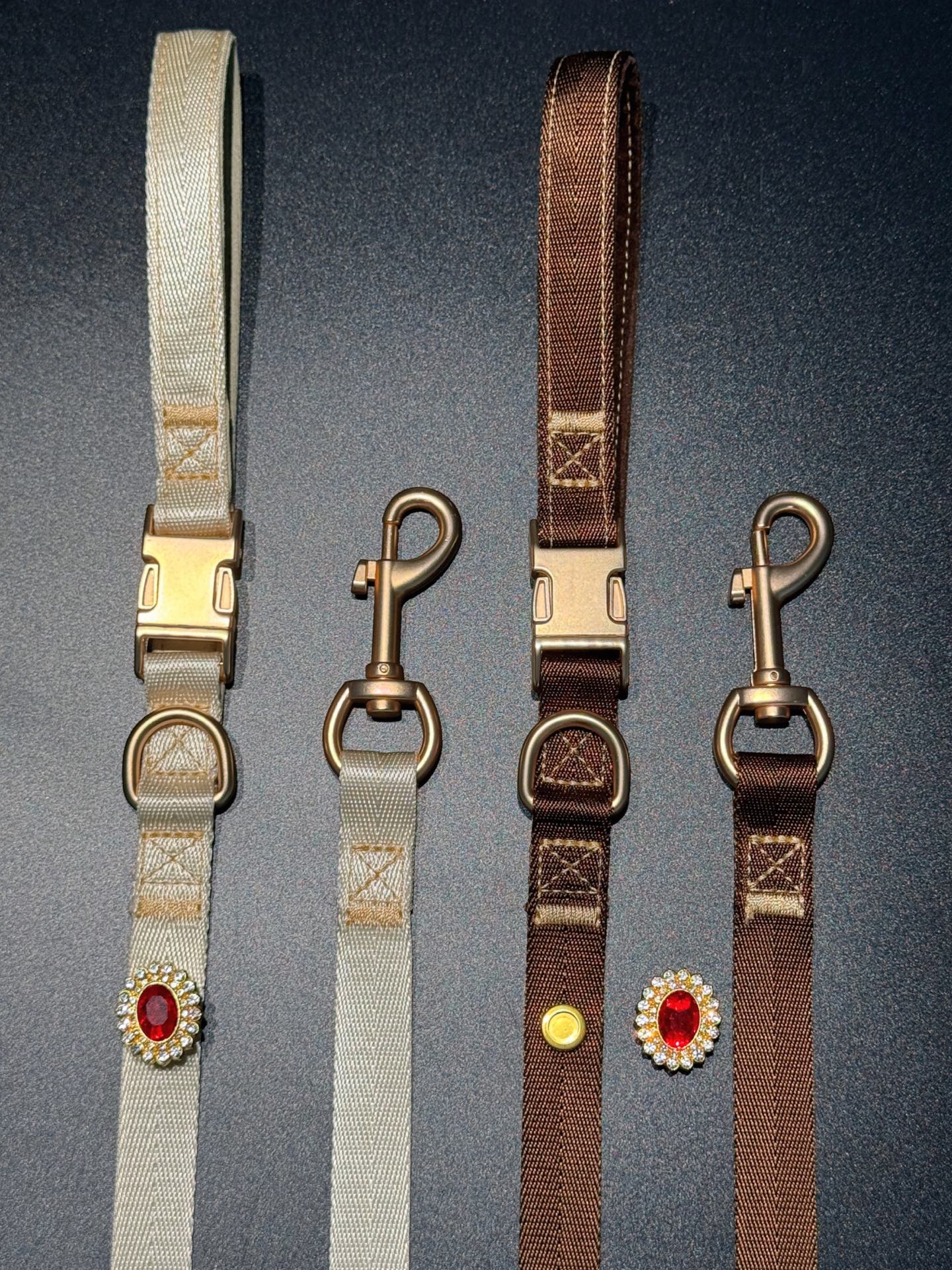 Ivory Woven Leash · view 100364-03