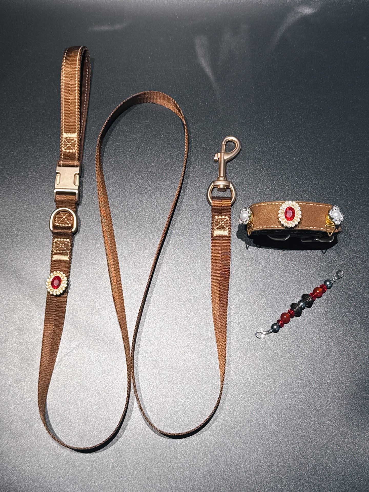 Cocoa Woven Leash · view 100364-11