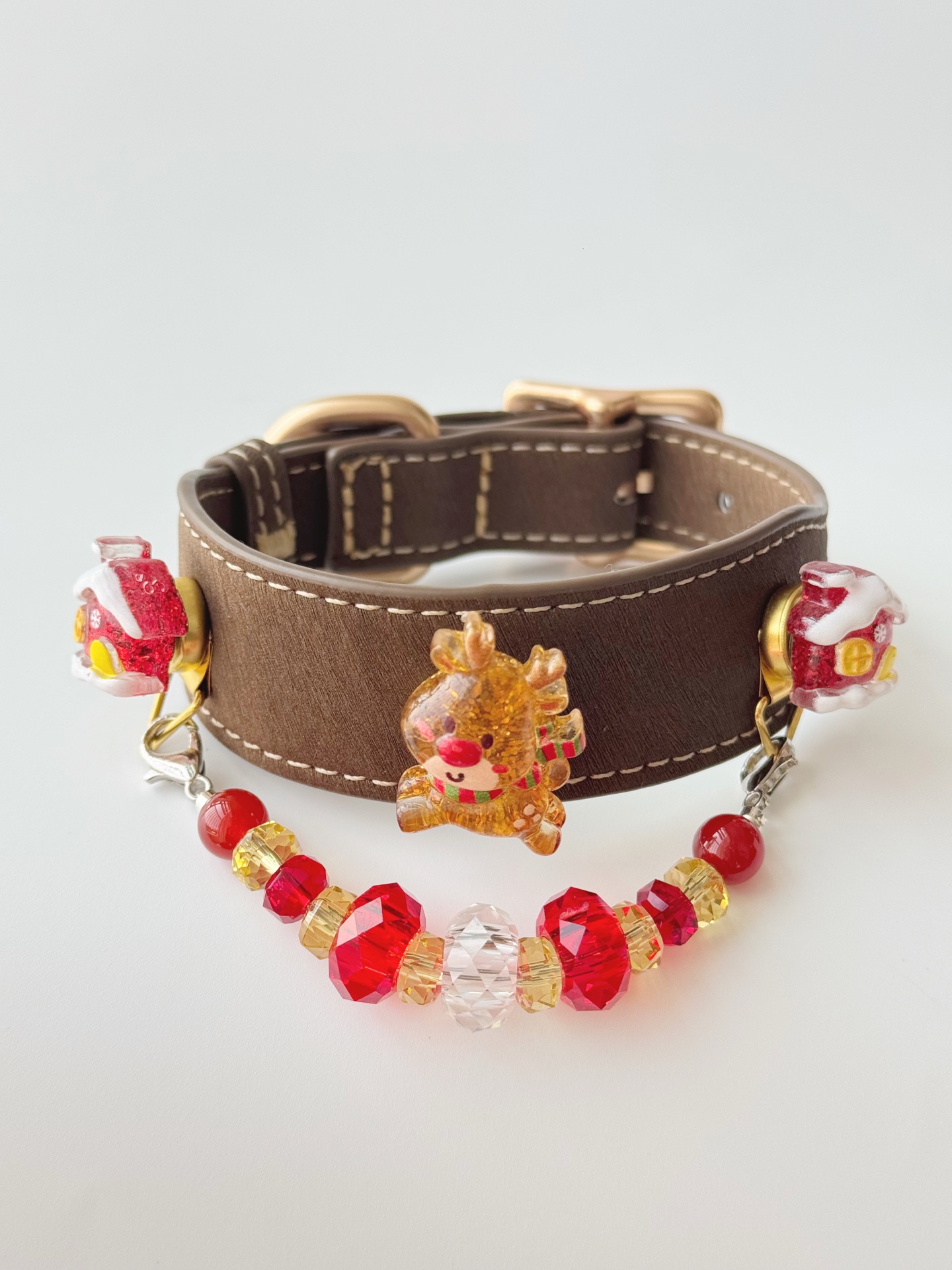 Christmas Cranberry Pet Collar · view 100370-03
