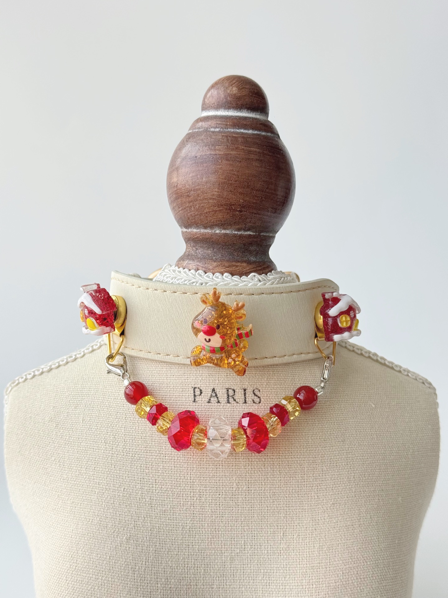 Christmas Cranberry Pet Collar