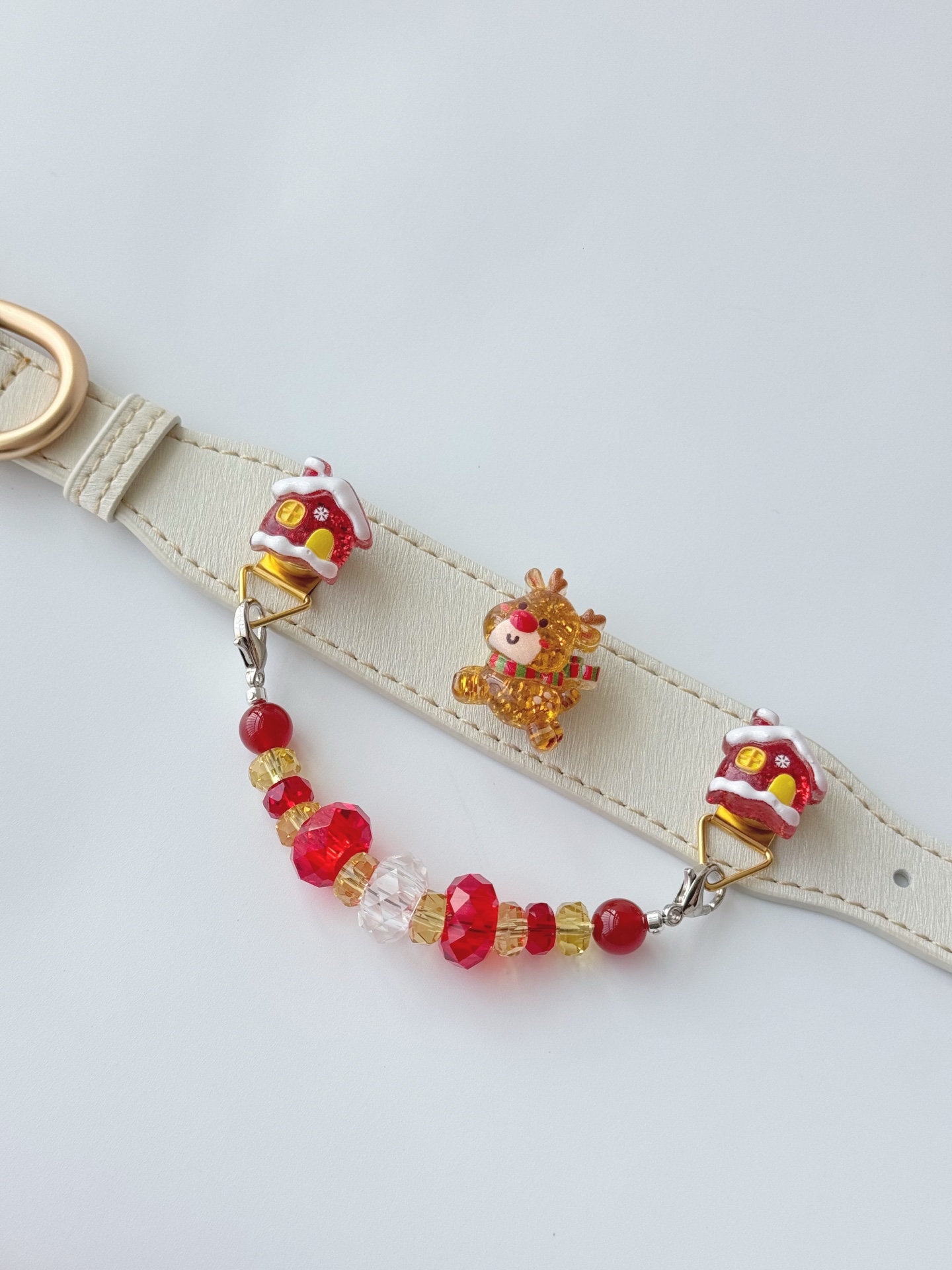 Christmas Cranberry Pet Collar · view 100372-04