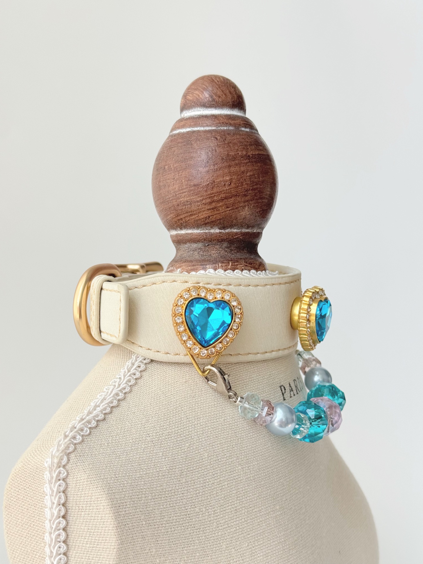 Ocean Heart Blush Pet Collar · view 100384-02