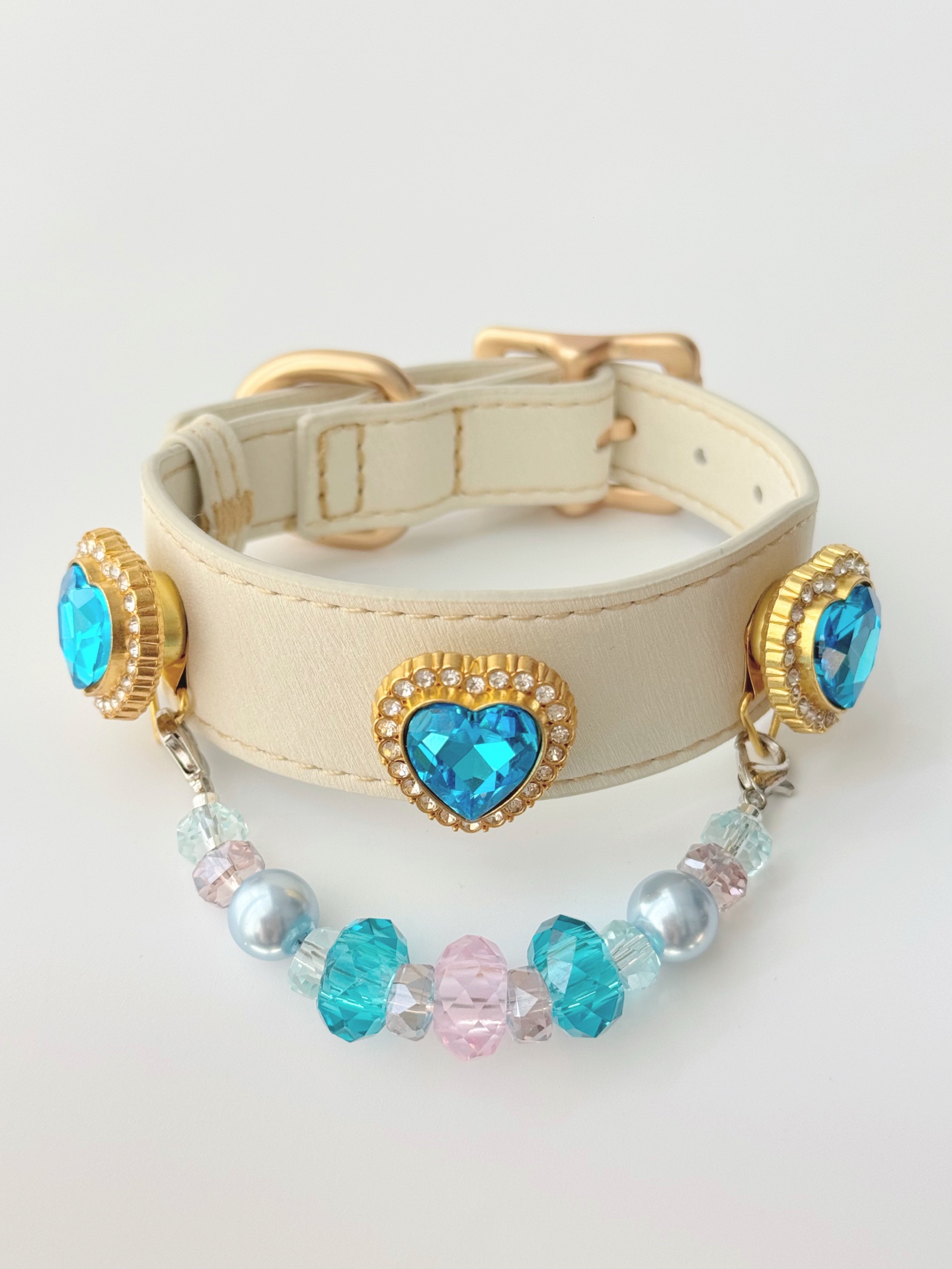 Ocean Heart Blush Pet Collar · view 100384-03
