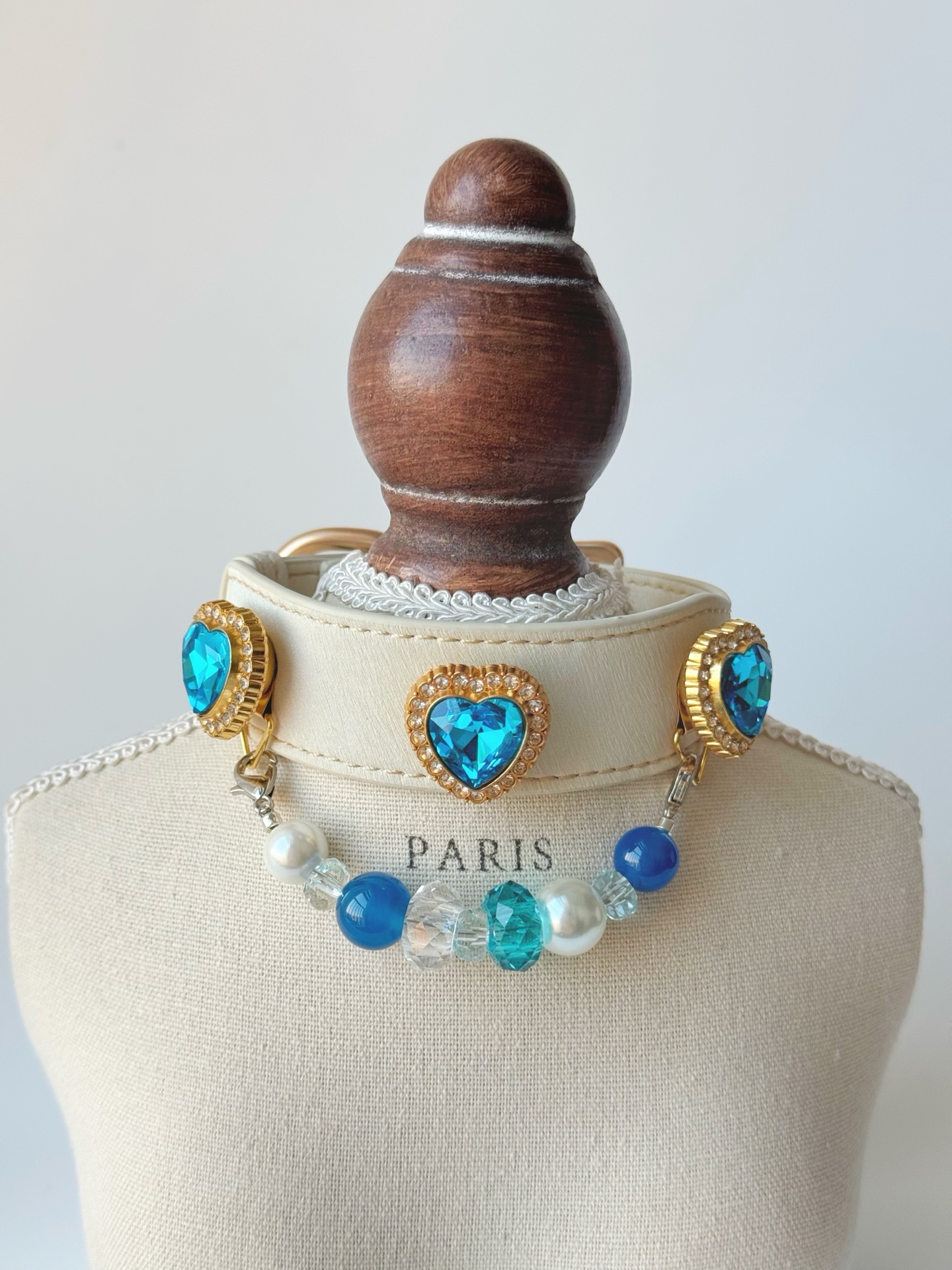 Ocean Heart Pearl Pet Collar