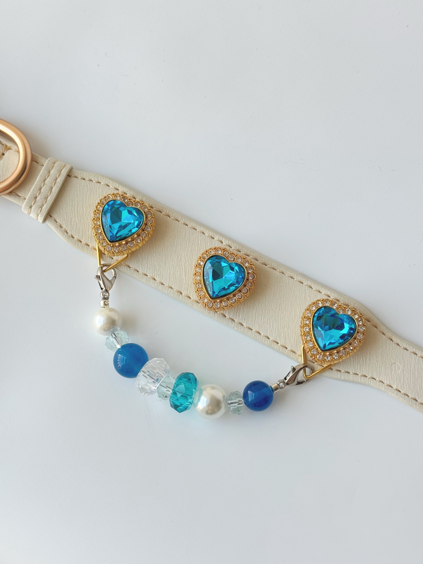 Ocean Heart Pearl Pet Collar · view 100388-04