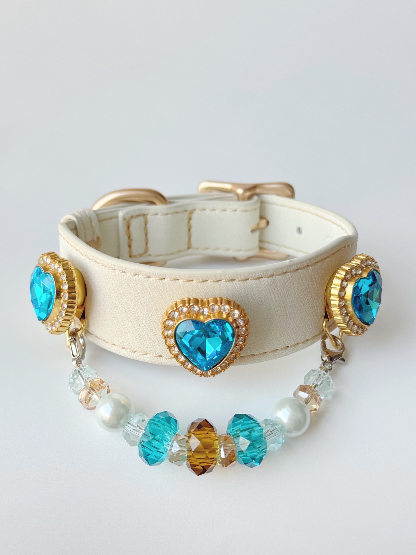 Ocean Heart Amber Pet Collar · view 100389-03