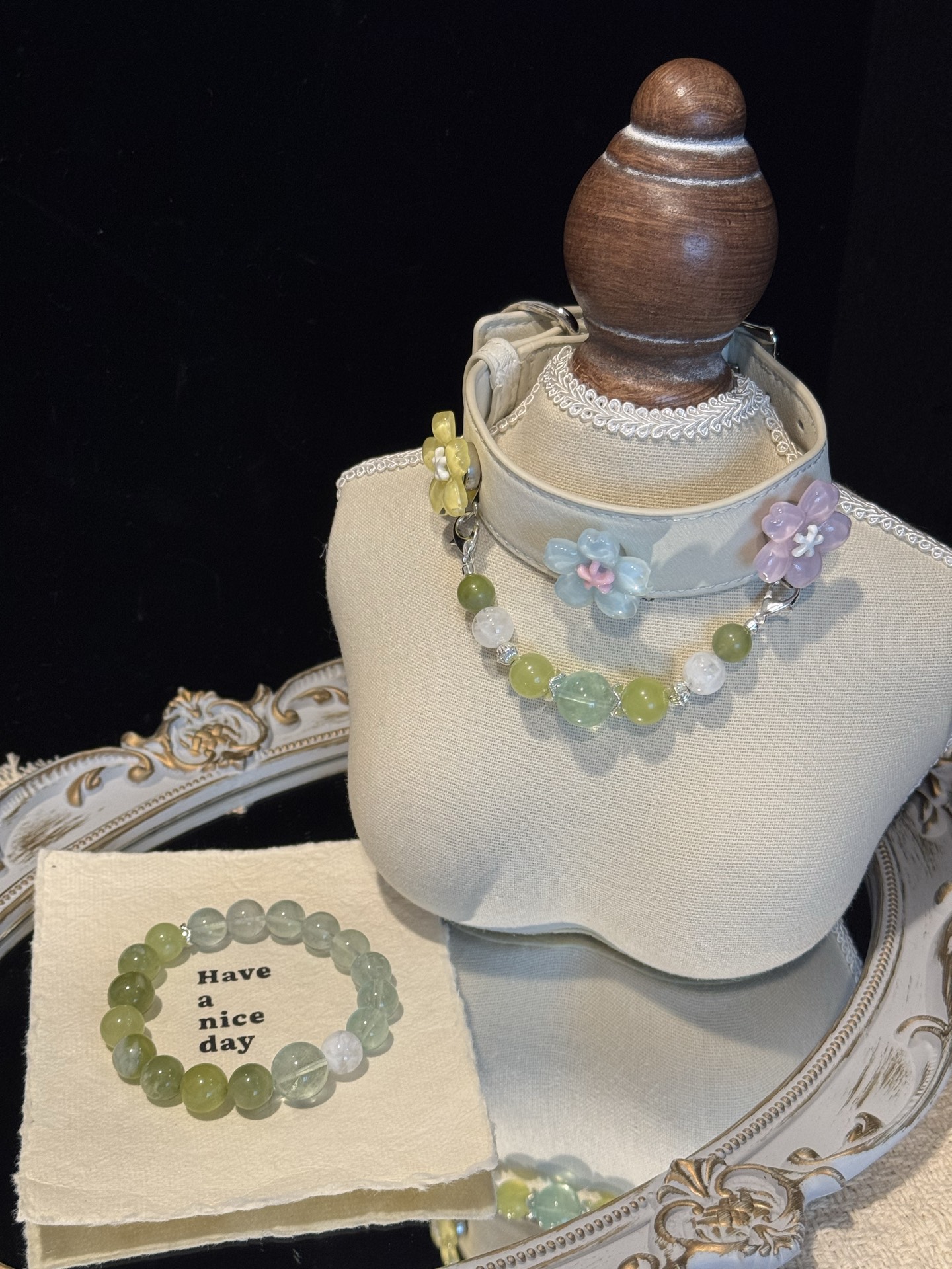 Fern Companions pet collar and coordinated adult bracelet